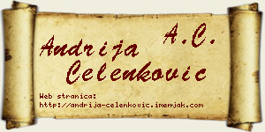 Andrija Čelenković vizit kartica